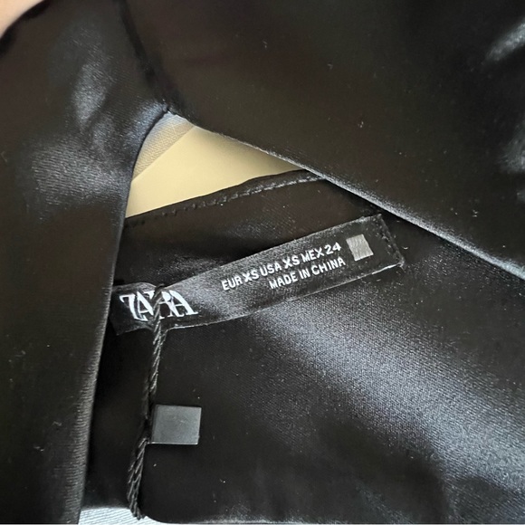 NWT Zara Asymetrical Black Midi Cut Out Dress - Picture 5 of 5